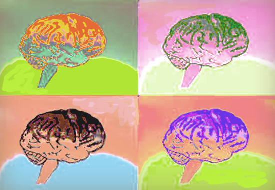 colorful brain artwork and pattern